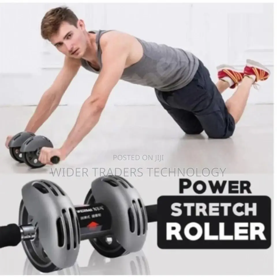 Revoflex Xtreme Exercise Roller Tummy Abs Body Fitness Black