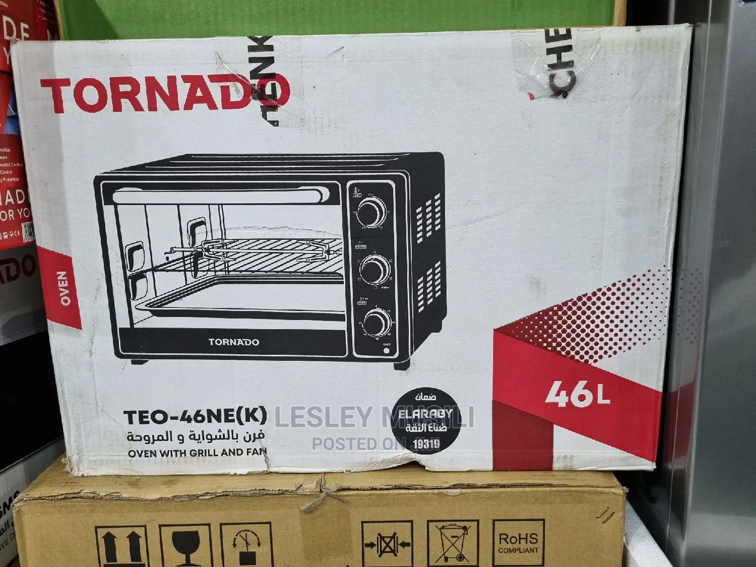 TORNADO Electric Oven 46 Litre, 1800W in With Grill and Fan