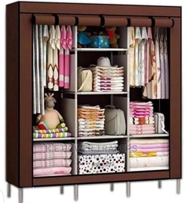 Simple and Unique Portable Wooden Wardrobe