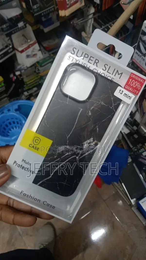 Black Marble iPhone 13 Mini Case