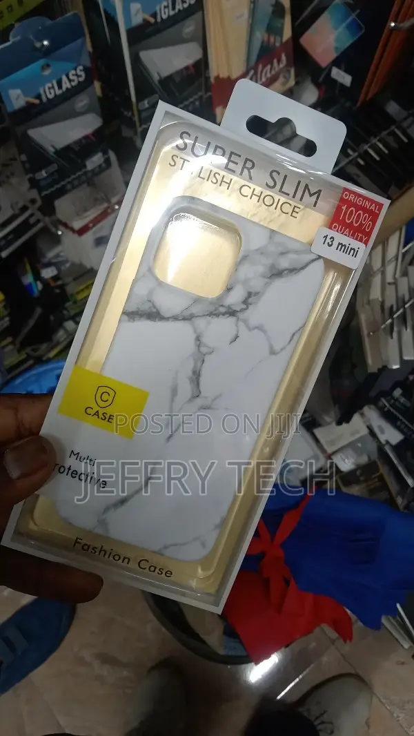 Satin White - Marble iPhone 13 Mini Case