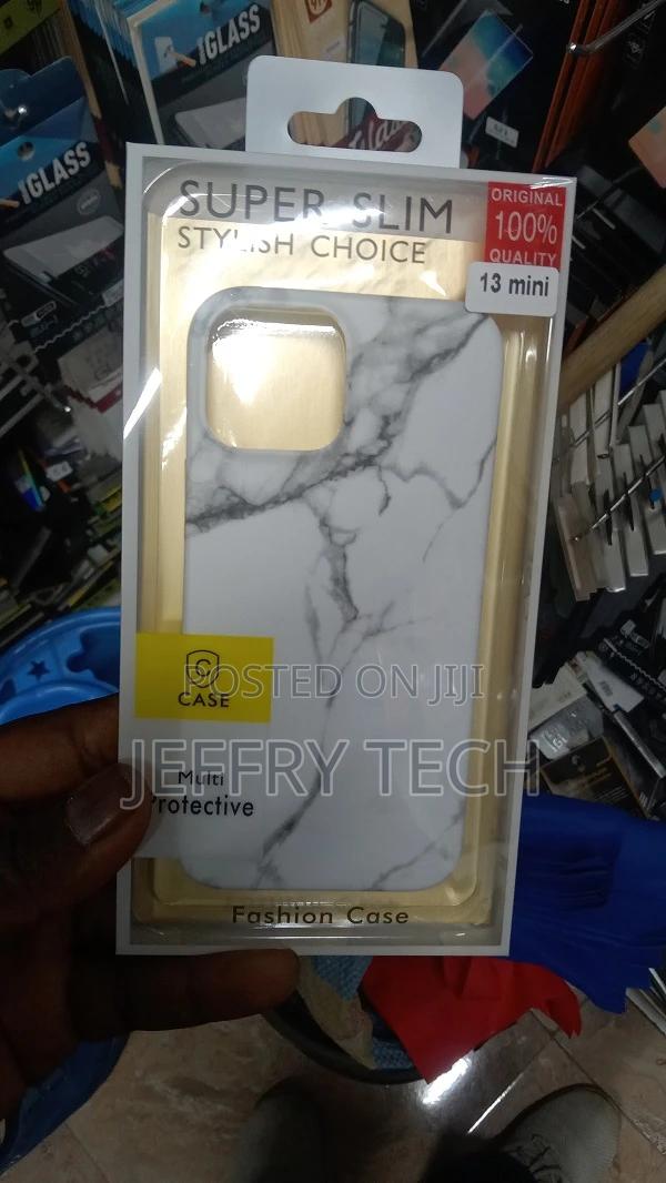 Satin White - Marble iPhone 13 Mini Case - thumbnail 3