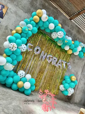 Simple Balloon Garland Decor for Birthdays, Graduations Etc.