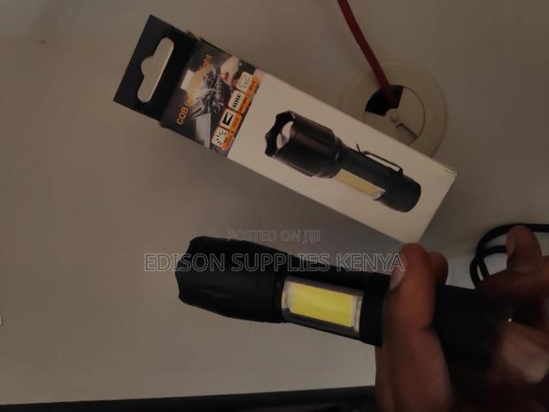 Zoom Torch Cob Light Flashlight Zoom Torch Rechargeable - thumbnail 4
