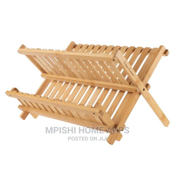 Foldable Bamboo Dish Rack - thumbnail 2