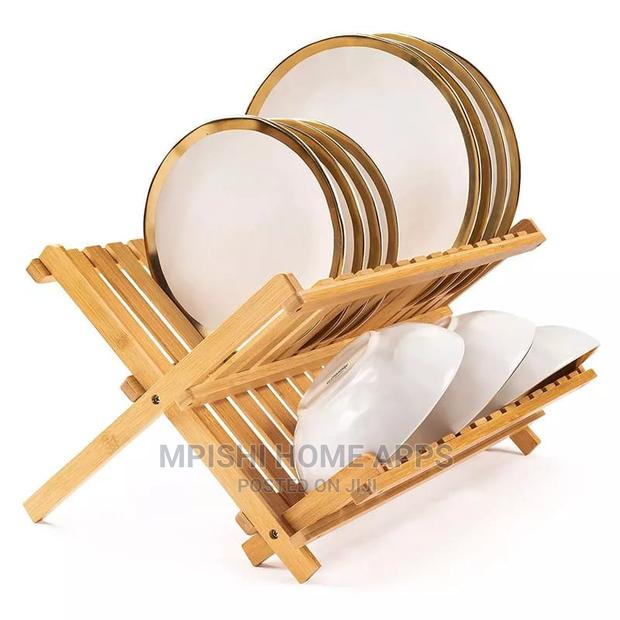 Foldable Bamboo Dish Rack - thumbnail 6
