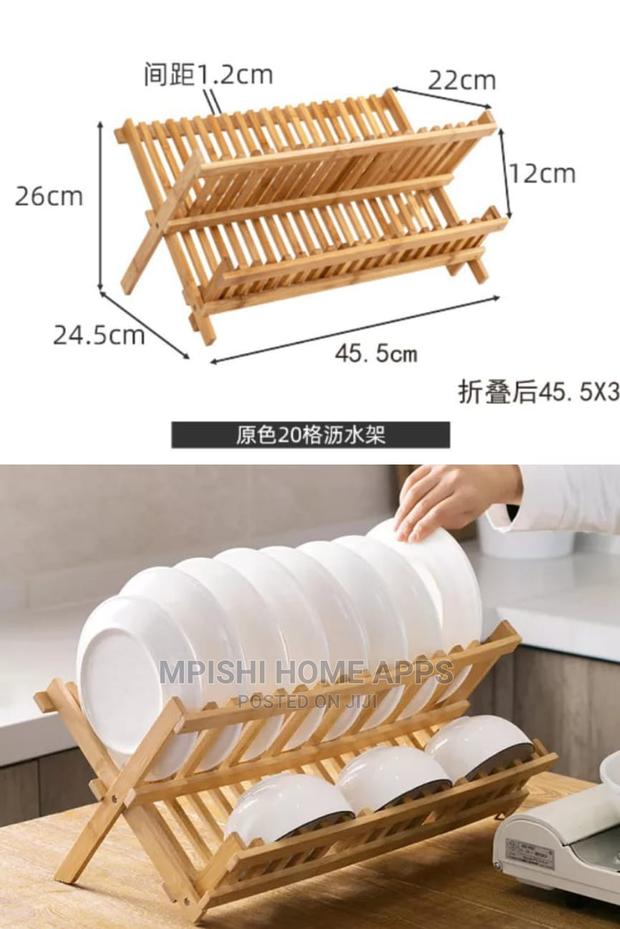 Foldable Bamboo Dish Rack - thumbnail 9