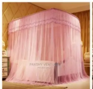 Pink Two Rails Quality Mosquito Net