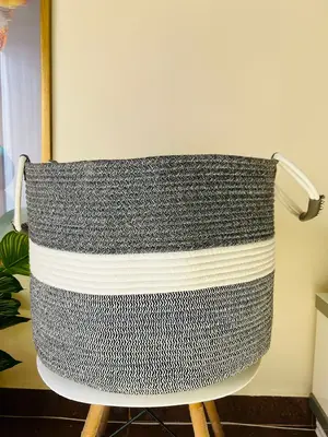 Large Woven Laundry Hamper Basket