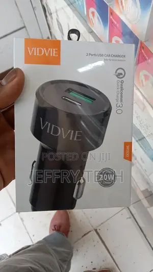 Car Charger Vidvie Cc518c Qc 3.0 18W 1xusb+1xtype-C+Iph Blac