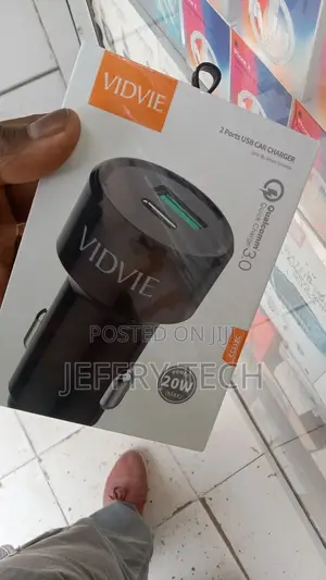 Car Charger Vidvie Cc518c Qc 3.0 18W 1xusb+1xtype-C+Iph Blac