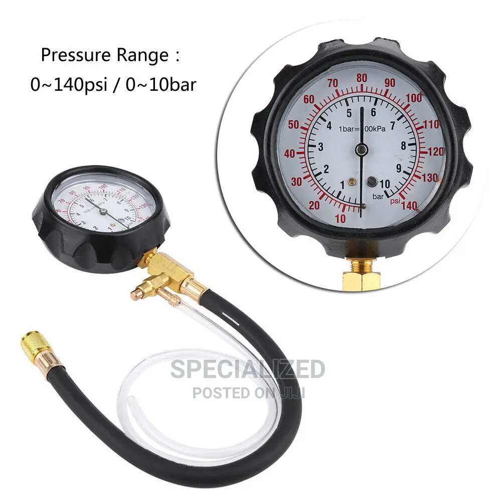 Vehicle Fuel Pump Pressure Tester Gauge Kit