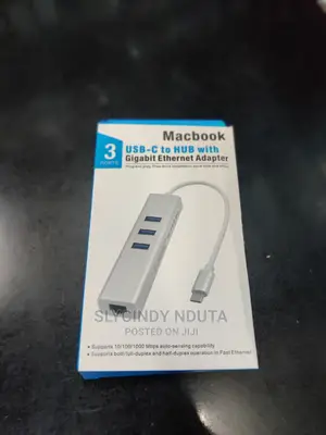 Macbook 3ports USB-C to Hub With Gigabit Ethernet Adapter