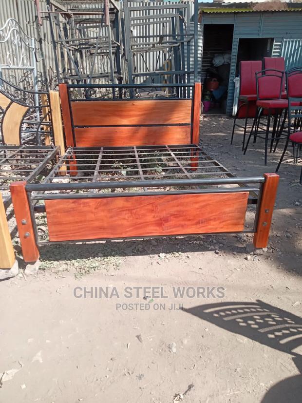 5 by 6 Metalic Frame Mahogany Stands