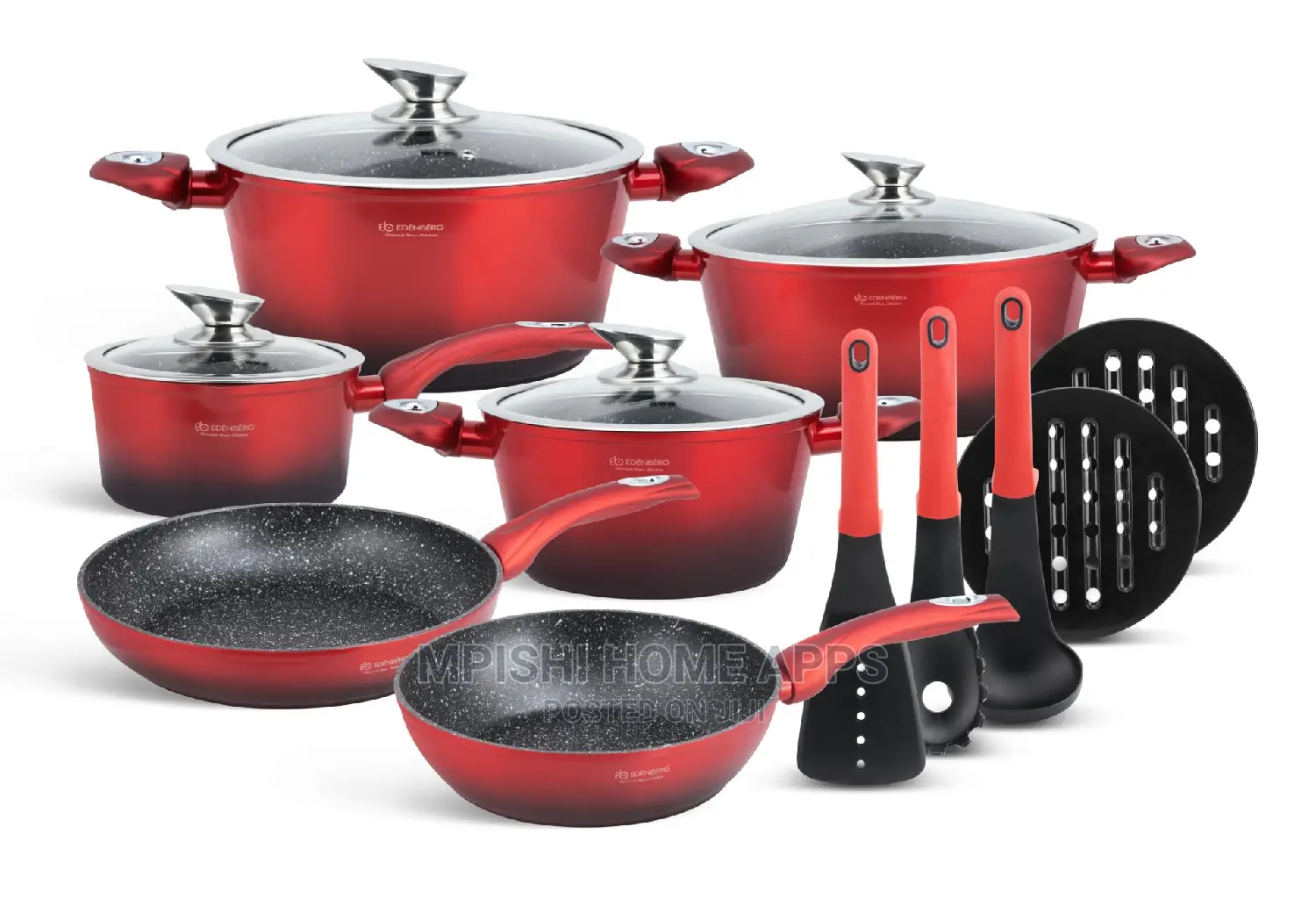 15pcs Cookware Set With Kitchen Tools EB-5619