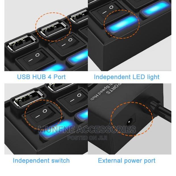 4 Port USB 2.0 HUB Extender Adapter for Laptop PC DATA TRANS - thumbnail 4