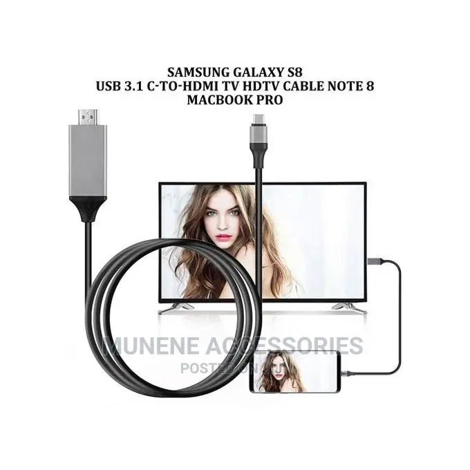 1080P 2M Type C Usb-C to HDMI HD TV Cable for Samsung Etc