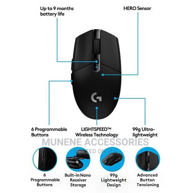 Logitech G304 LIGHTSPEED Wireless Gaming Mouse - thumbnail 4
