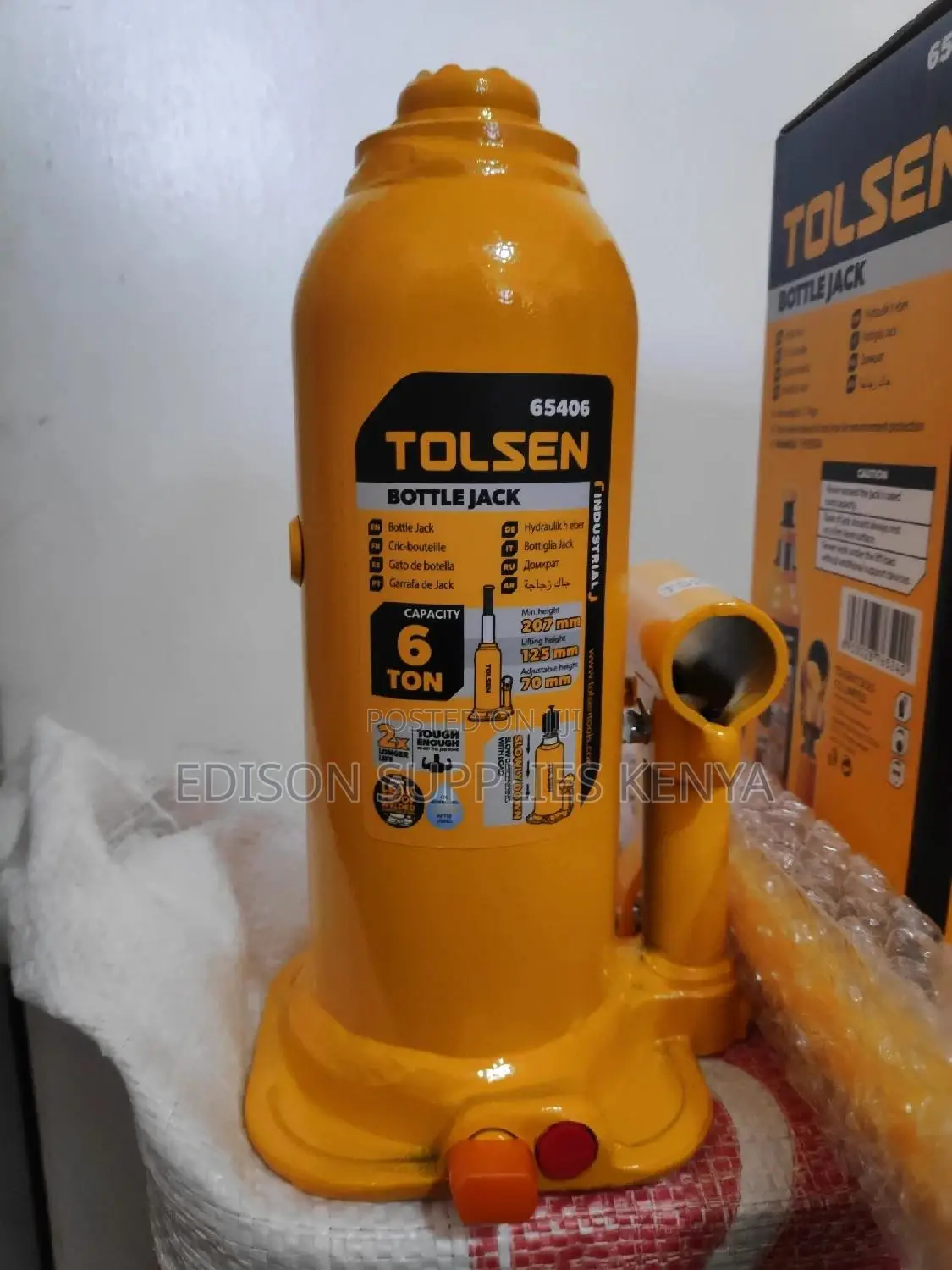 Tolsen Hydraulic Bottle Jack 6tons Heavy Duty Jack 65406