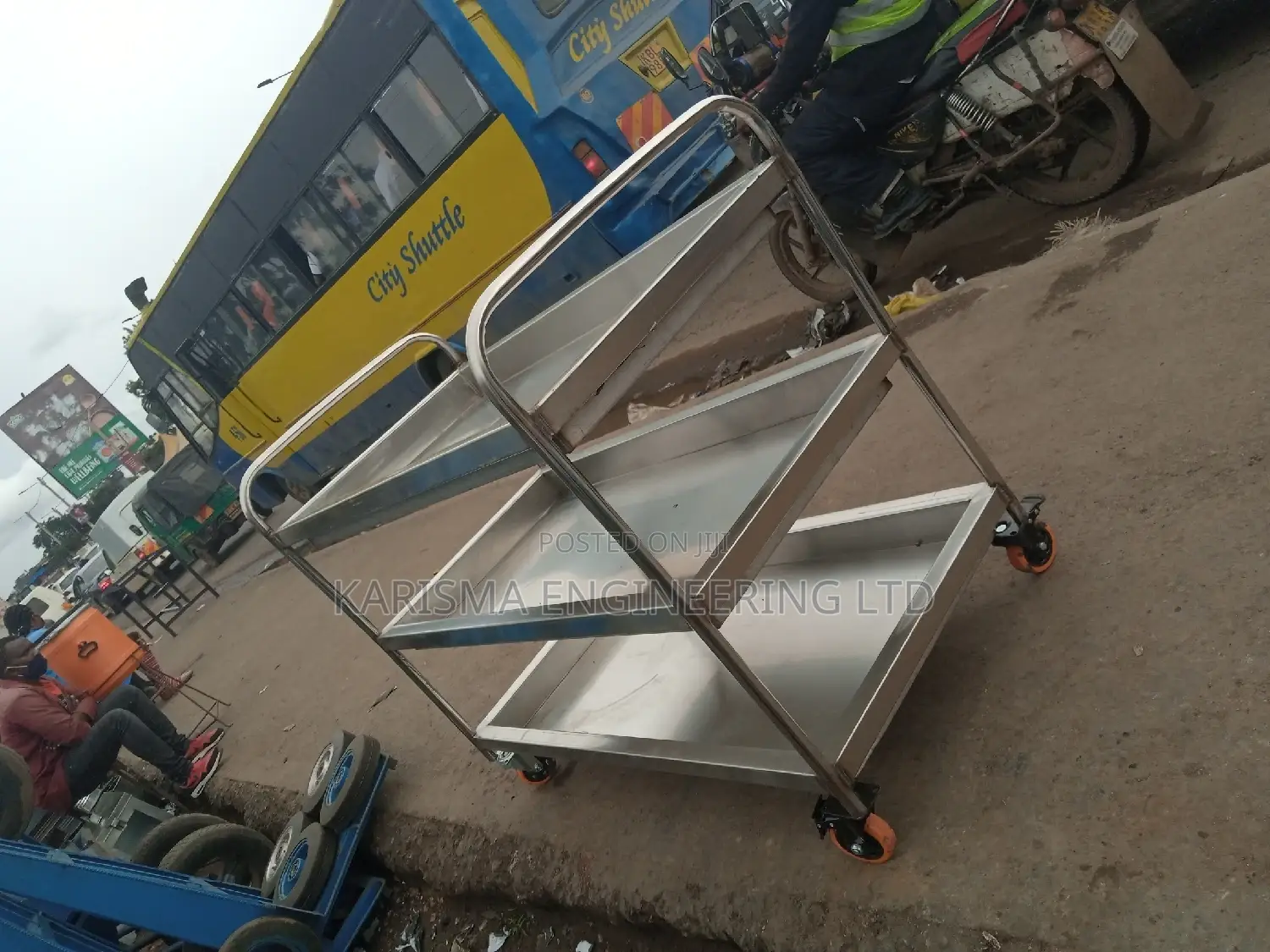 3 Tier Food Trolley, Hospital Food Trolley, Serving Trolley