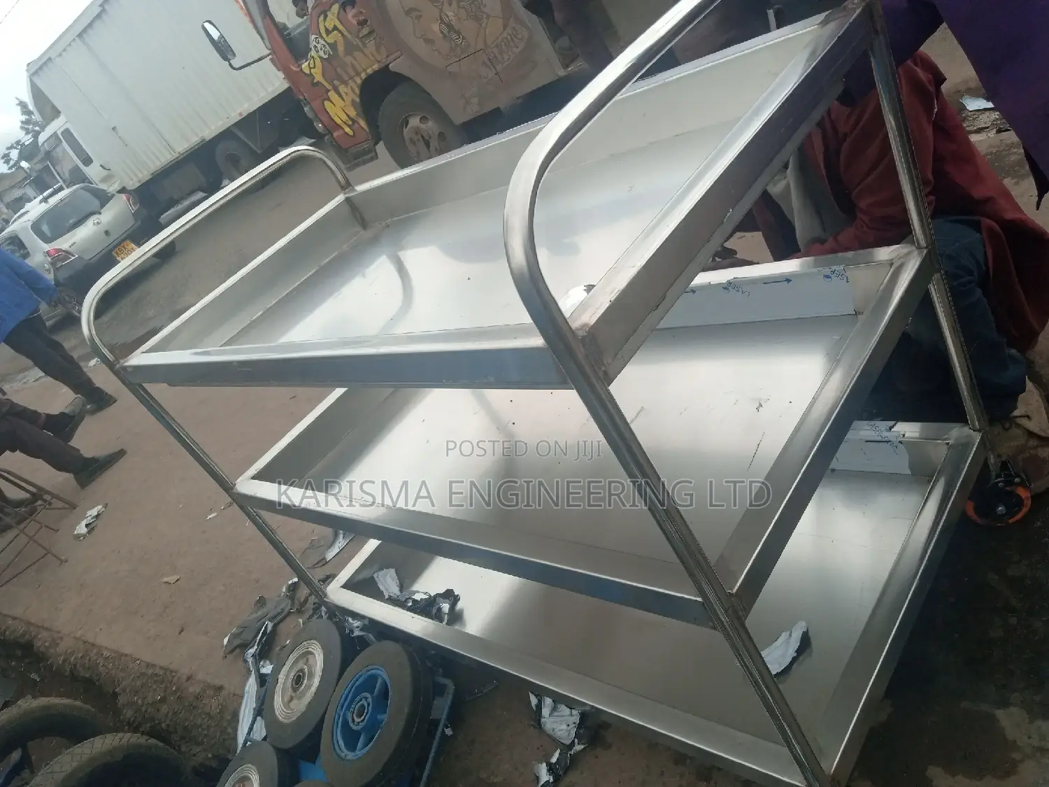 3 Tier Food Trolley, Hospital Food Trolley, Serving Trolley