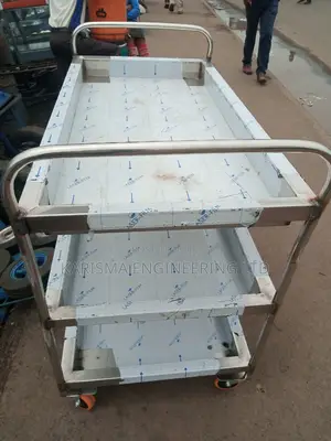 3 Tier Food Trolley, Hospital Food Trolley, Serving Trolley