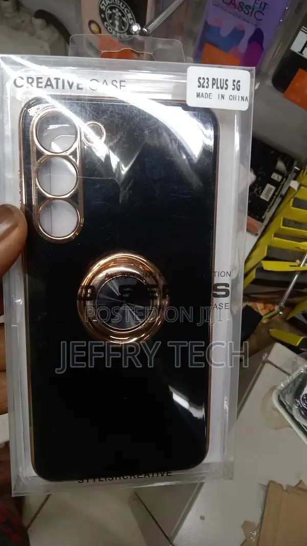 S23+ Ring Holder Matte Shockproof Phone Cover Case