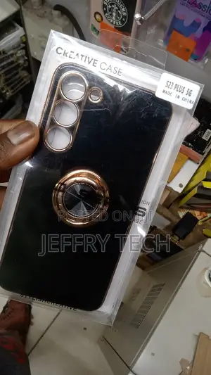 S23+ Ring Holder Matte Shockproof Phone Cover Case