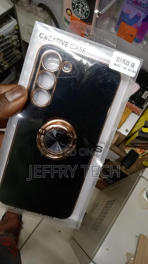 S23+ Ring Holder Matte Shockproof Phone Cover Case