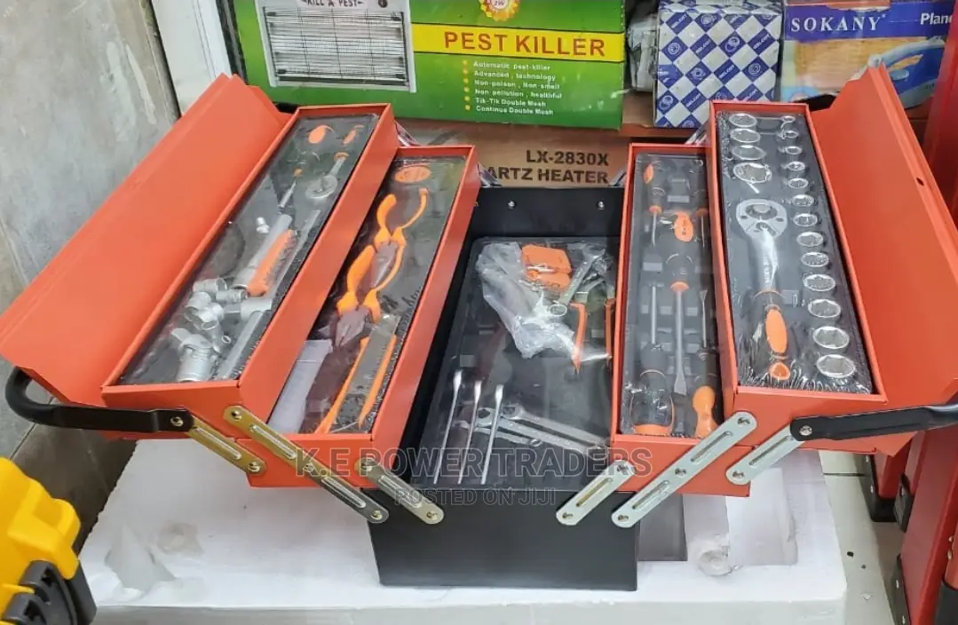 Complete Set85 Pieces Metallic Tool Box
