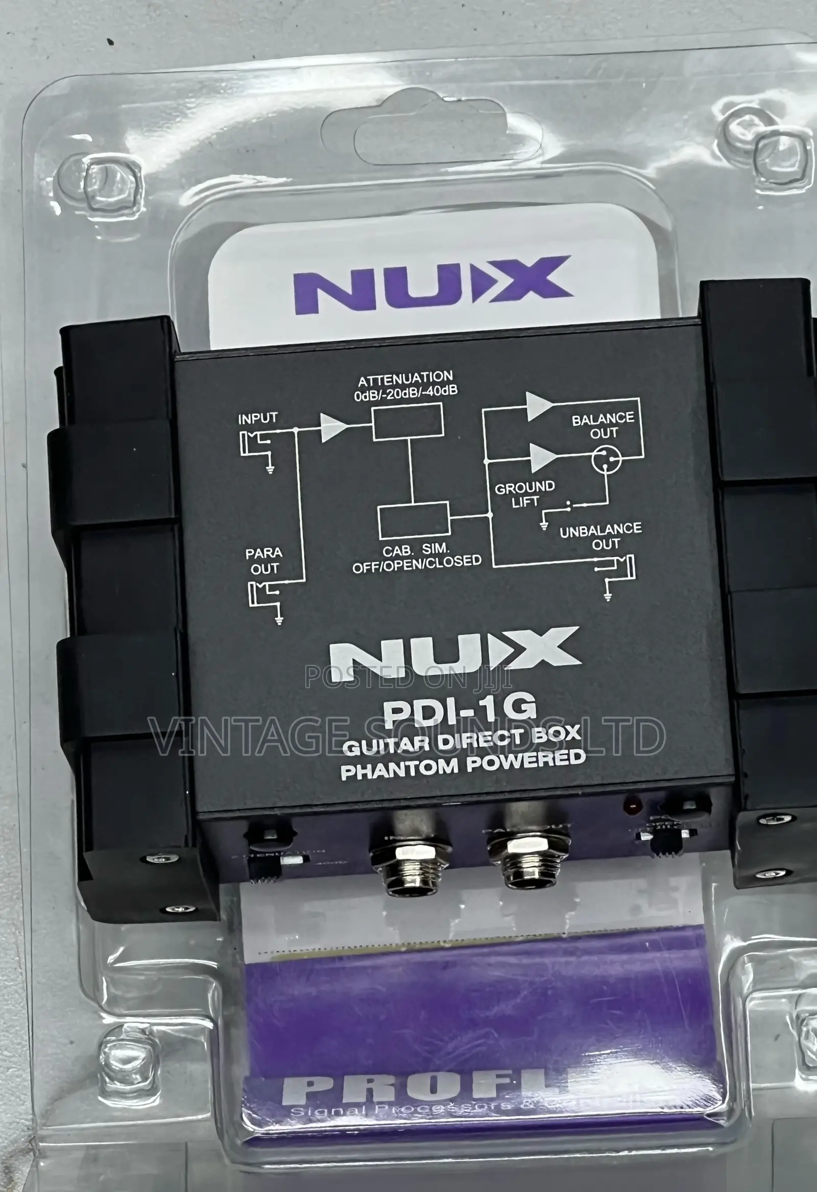 Nux Pdi-1g Guitar Direct Injection Phantom Di Box Mixer