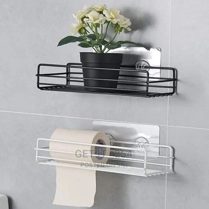 *Bathroom Organizer Rack *Colour Black And White*