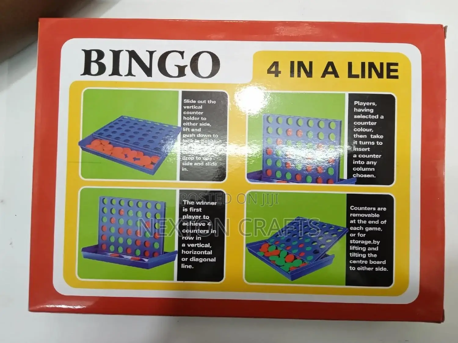 Bingo Board Game Four in a Row Line Connecting Game