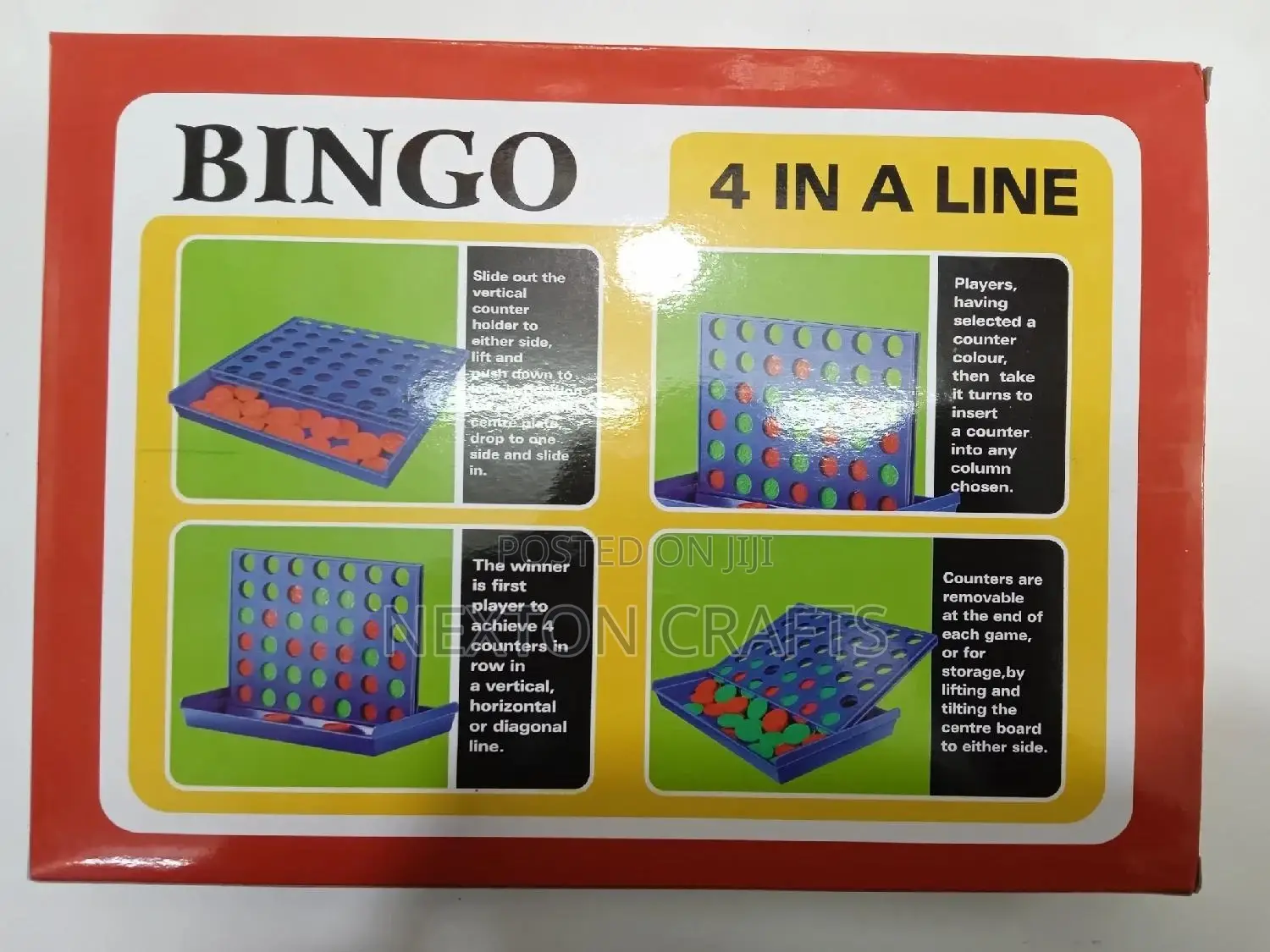 Bingo Board Game Four in a Row Line Connecting Game