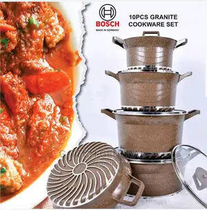 Bosch 10 Pieces Nonstick Granite Heavy Duty Cooking Pots