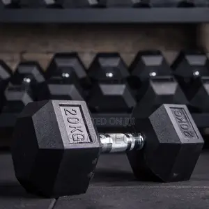 Hex Rubber Coated 20kgs Dumbells