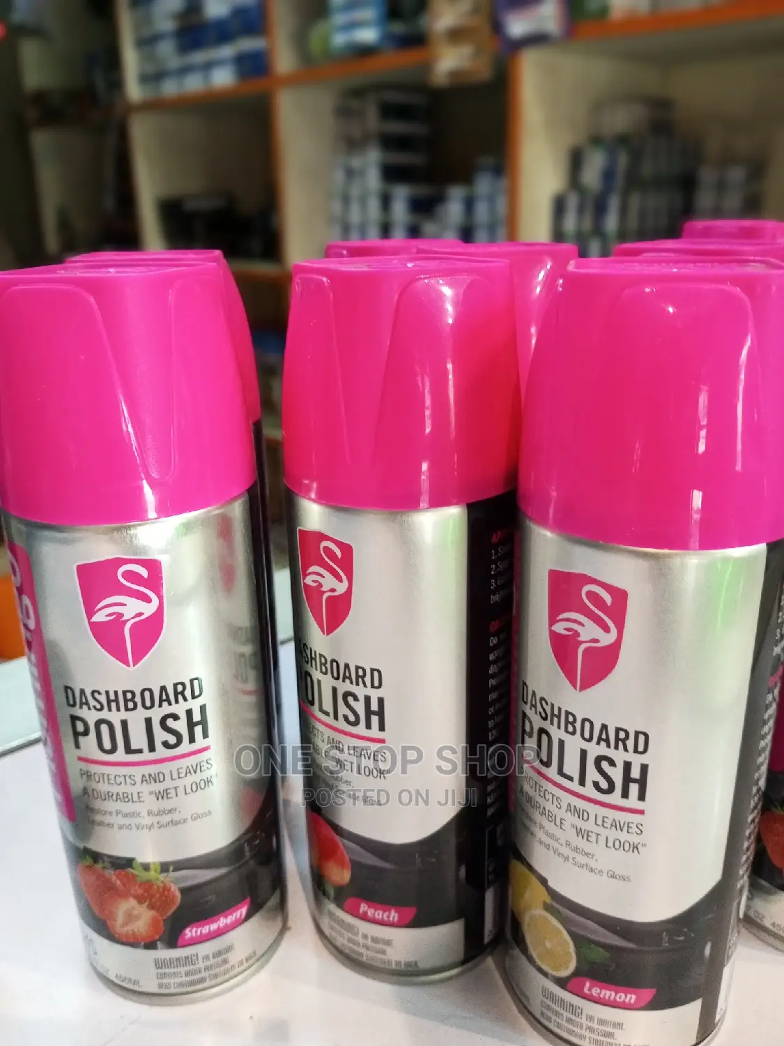 3pcs Pack Flamingo Dashboard Spray(Lemon,Strawberry,Peach)