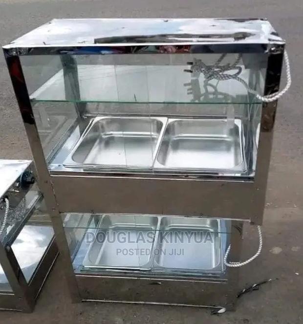 Stainless Steel Chips Display and Warmer.