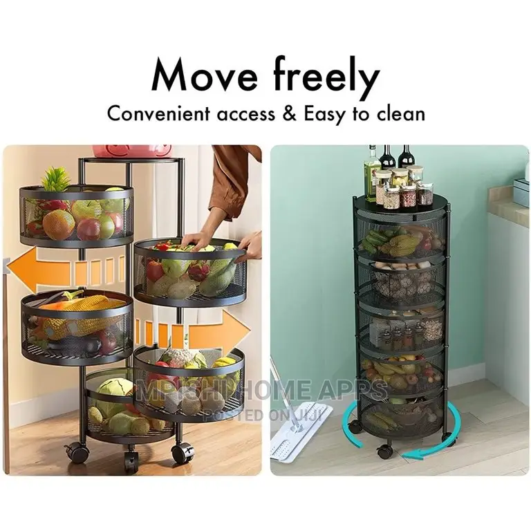 5 Layer Rotating Vegetable Rack
