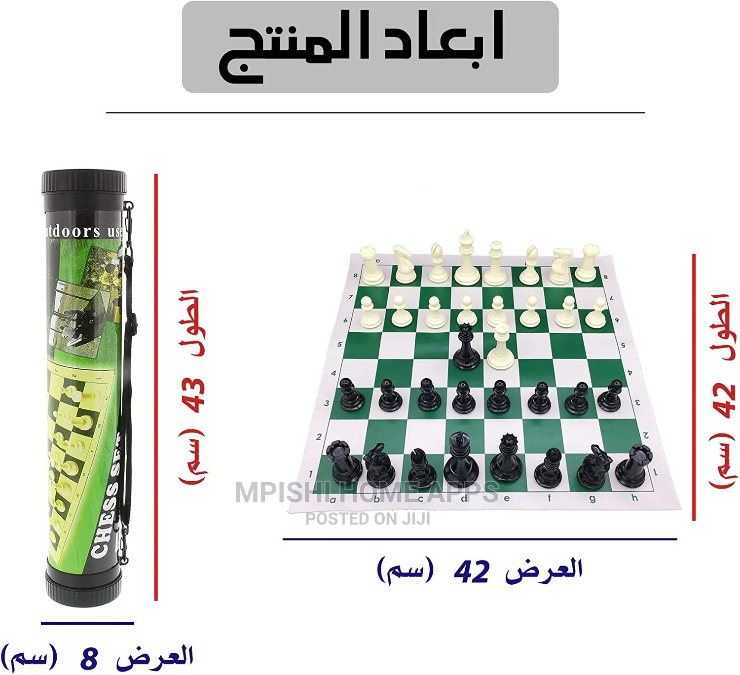 Roll-Up Chess Set 42cm × 42cm