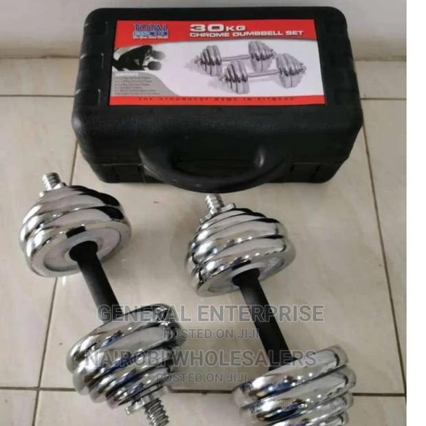 Chrome Dumbbells 30 Kg .