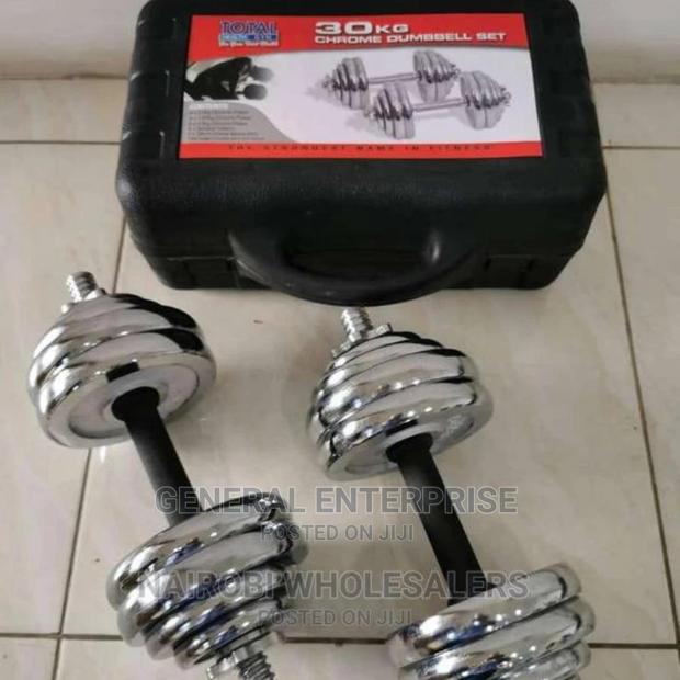 Chrome 30kg Dumbbell Whith Cas.E ,