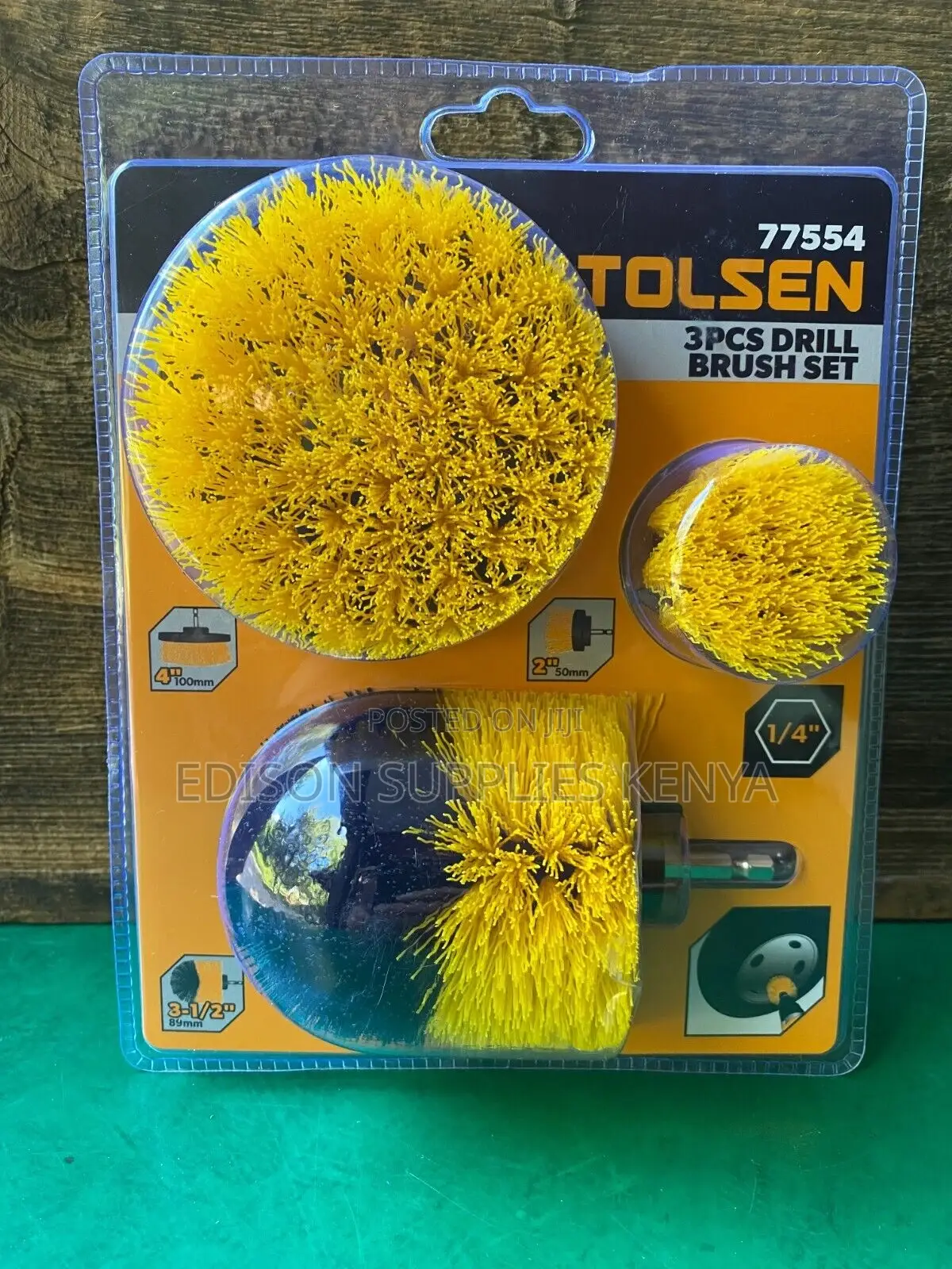 Drill Brush Set 3pcs Tolsen Drill Powered Cleaning Brush Set