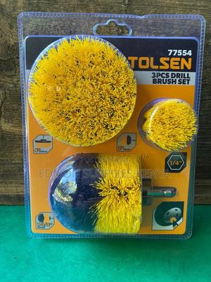 Drill Brush Set 3pcs Tolsen Drill Powered Cleaning Brush Set - thumbnail 2
