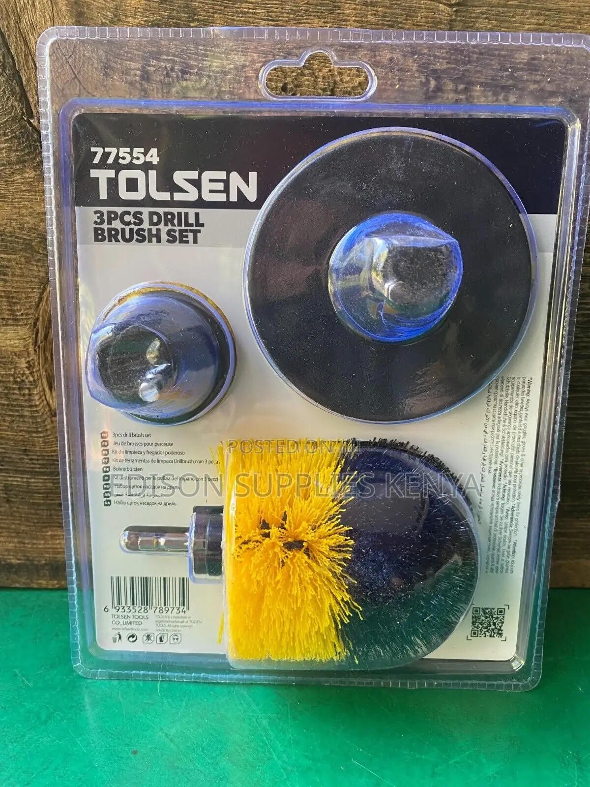 Drill Brush Set 3pcs Tolsen Drill Powered Cleaning Brush Set