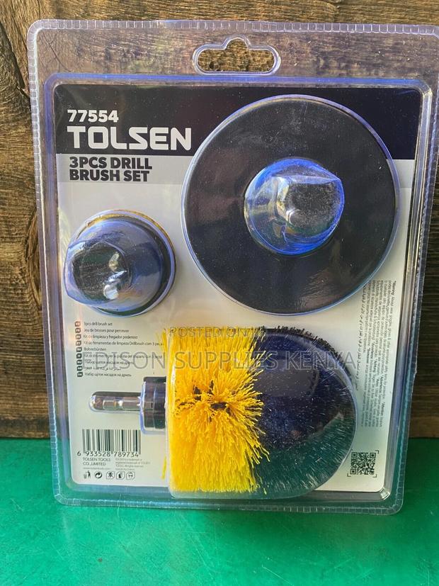 Drill Brush Set 3pcs Tolsen Drill Powered Cleaning Brush Set - thumbnail 4