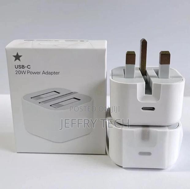 iPhone 14 13 12 Pro Max UK Plug PD 20W USB-C Type C Fast Cha - thumbnail 2