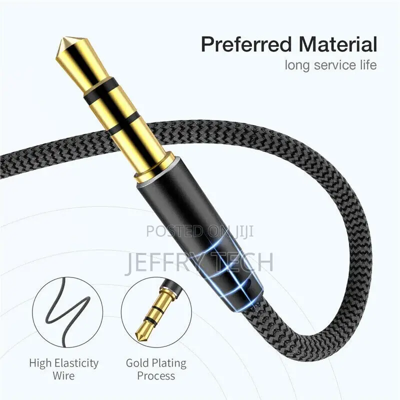 Type C to 3.5mm Jack Cable Car Stereo Audio Aux Adapter Head