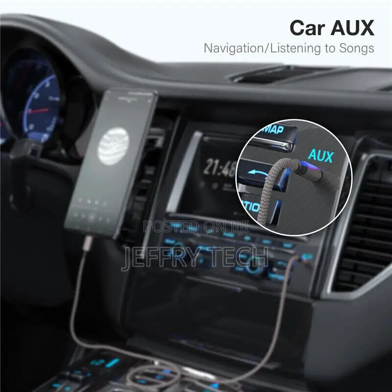 Type C to 3.5mm Jack Cable Car Stereo Audio Aux Adapter Head