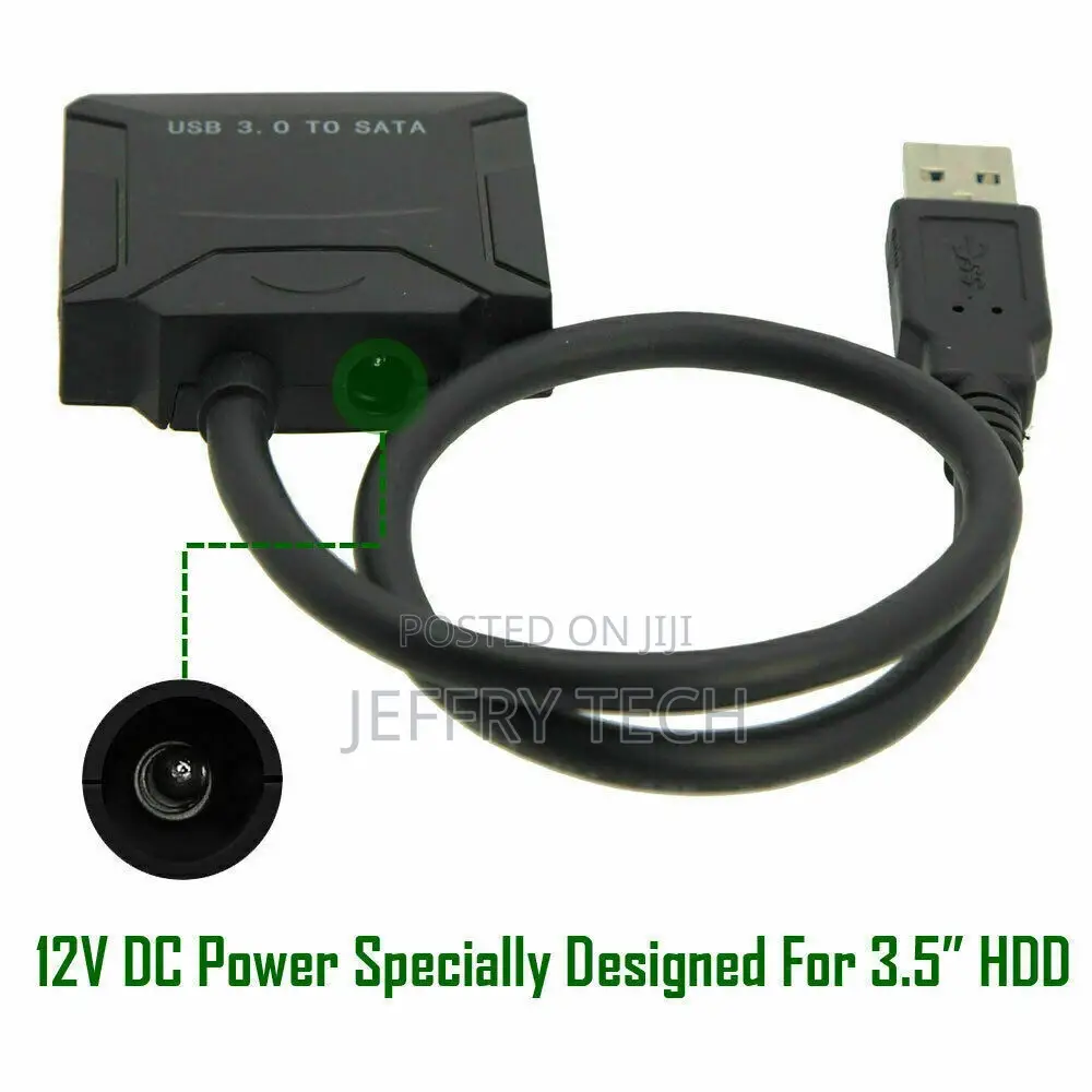 USB 3.0 to SATA III Adapter for 2.5" 3.5" SSD HDD Hard Drive